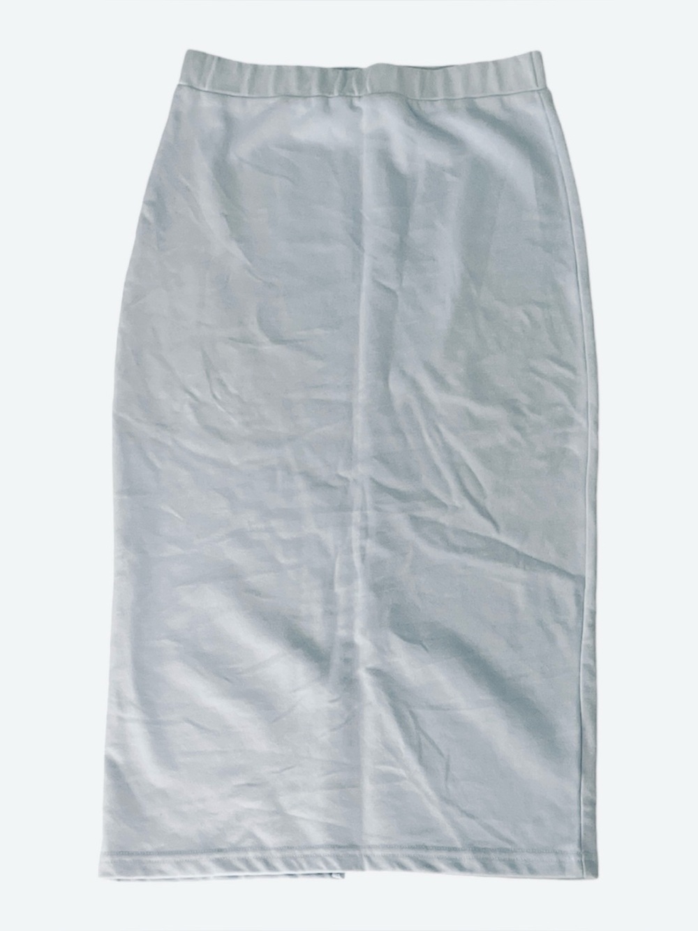 Lucy Paris sky blue knit midi skirt